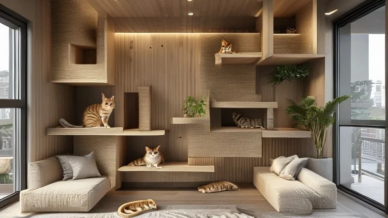 Nichos na Parede: Paraíso para Gatos Exploradores