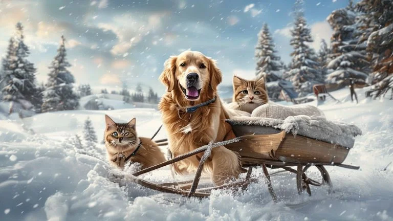 Trenós Caseiros de Neve: Diversão para Pets no Inverno